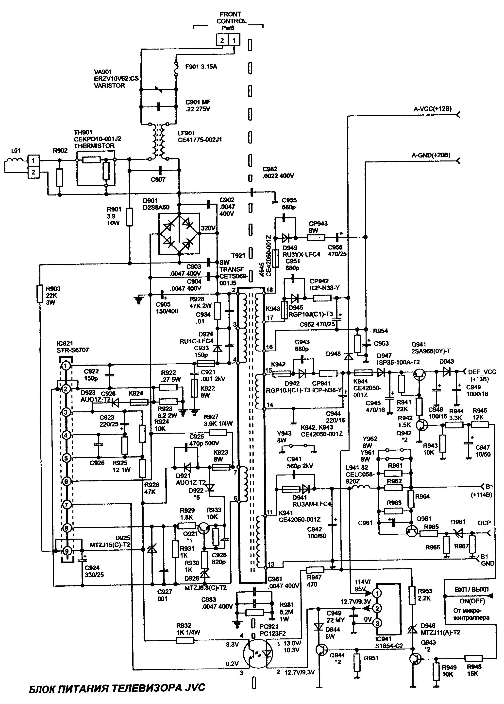 Jvc av k21tr2 схема